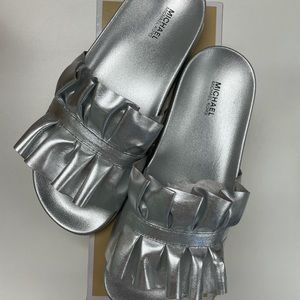 NWT MICHAEL KORS BELLA SLIDE SANDALS SIZE 8M